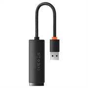Baseus Lite Series USB til RJ45-netværksadapter WKQX000001, 100 Mbps (Open Box - Fantastisk stand) - sort