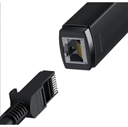 Baseus Lite Series USB til RJ45-netværksadapter WKQX000001, 100 Mbps (Open Box - Fantastisk stand) - sort