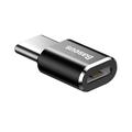 Baseus Mini Series MicroUSB / USB-C OTG-adapter - sort