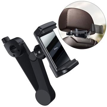 Baseus Mobile Headrest Car Holder W. 15W trådløs opladning - 65-90mm - sort