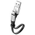 Baseus Nimble Opladnings & Synkroniserings USB-C Kabel CATMBJ-0S - 23cm - Sølv