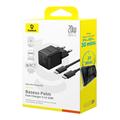Baseus Palm 20W hurtigoplader med 60W Type-C-kabel - sort