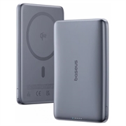 Baseus PicoGo AM41 Ultratynd Qi2 magnetisk powerbank 10000mAh - 27W - grå