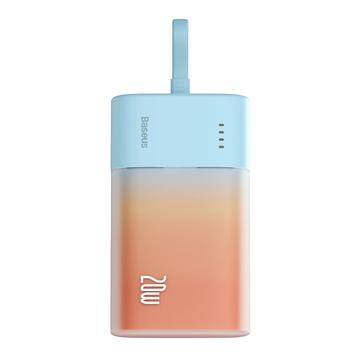 Baseus Popsicle 5200mAh 20W powerbank med indbygget lynkabel - blå / orange