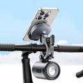 Baseus PrimeTrip 2-i-1 magnetisk cykelholder til mobiltelefon og cykellygte - sort