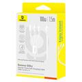 Baseus Silky 3-i-1 USB-C til Lightning, USB-C, MicroUSB hurtigopladerkabel - 100W/1,5m