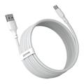 Baseus Simple Wisdom USB-A / USB-C-kabel - 1.5m, 2 Stk. - Hvid