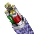 Baseus StarSpeed 3-i-1 opladnings- og datakabel - 1.2m, 3.5A - Lilla