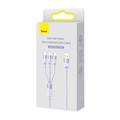 Baseus StarSpeed 3-i-1 opladnings- og datakabel - 1.2m, 3.5A - Lilla