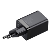 Baseus Super Si Pro Hurtig Oplader 30W - USB-C, USB-A - Sort