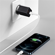 Baseus Super Si Pro Hurtig Oplader 30W - USB-C, USB-A - Sort