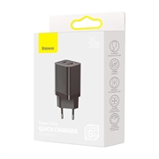 Baseus Super Si Pro Hurtig Oplader 30W - USB-C, USB-A - Sort