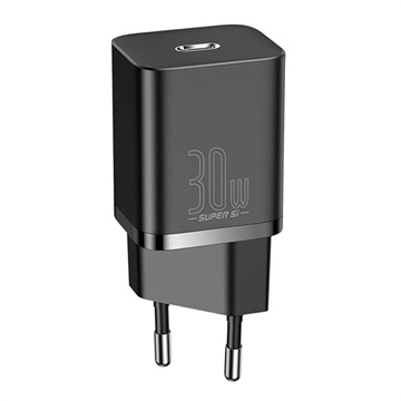 Baseus Super Si Quick Oplader 30W - USB-C - Sort