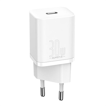 Baseus Super Si Quick Oplader 30W - USB-C - Hvid