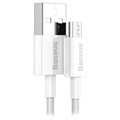Baseus Superior MicroUSB Hurtig Opladning Datakabel - 1m - Hvid