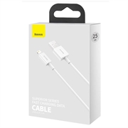 Baseus Superior Series Lightning Kabel - 0.25m - Hvid