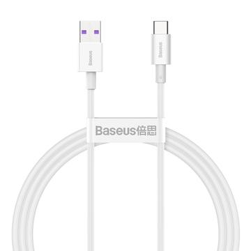 Baseus Superior Series USB-C data- og opladningskabel - 100W, 2m - hvid