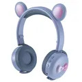 Bear Ear Bluetooth Hovedtelefoner BK7 med LED (Open Box - Fantastisk stand) - Blå
