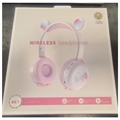 Bear Ear Bluetooth Hovedtelefoner BK7 med LED - Hvid