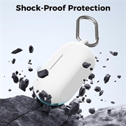 Beats Studio Buds+ AhaStyle WG157 silikoneetui med karabinhage - hvid