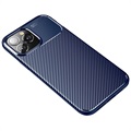 Beetle Karbonfiber iPhone 14 Pro Max Cover - Blå