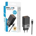 Beline BLN3CB65C GaN 65W vægoplader m. USB-C-kabel - 2xUSB-C, USB-A - Sort