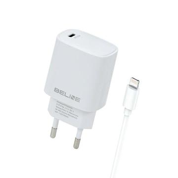 Beline PD 3.0 20W Lightning Oplader - iPhone 14/13/12/X/iPad Pro - hvid