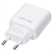 iPhone 15 / Plus / Pro / Max Beline PD 3.0 USB-C GaN-oplader - 30W - hvid