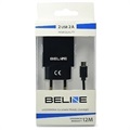 Beline Universal Dual-Port Oplader & MicroUSB Kabel - Sort
