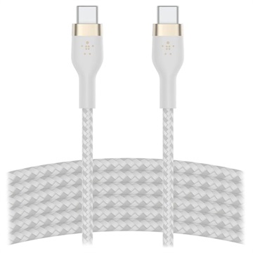 Belkin BoostCharge Pro Flex USB-C / USB-C Kabel 60W - 3m - Hvid