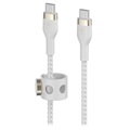 Belkin BoostCharge Pro Flex USB-C / USB-C Kabel 60W - 3m - Hvid