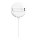 Belkin BoostCharge Pro magnetisk trådløs opladningsplade med Qi2 - 15W - hvid