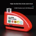 Bengguo højstyrke aluminiumslegering cykelskivebremselås med alarm - rød