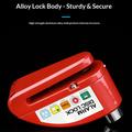 Bengguo højstyrke aluminiumslegering cykelskivebremselås med alarm - rød