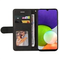 Bi-Color Series Samsung Galaxy A22 4G Pung Taske - Sort