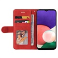 Bi-Color Series Samsung Galaxy A22 5G, Galaxy F42 5G Etui med Pung - Rød
