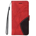 Bi-Color Series Samsung Galaxy A32 5G/M32 5G Etui med Pung - Rød