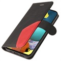 Bi-Color Series Samsung Galaxy A51 Etui med Pung - Sort