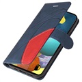 Bi-Color Series Samsung Galaxy A51 Etui med Pung - Blå