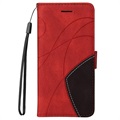 Bi-Color Series Xiaomi Mi 11 Lite 5G Etui med Pung - Rød