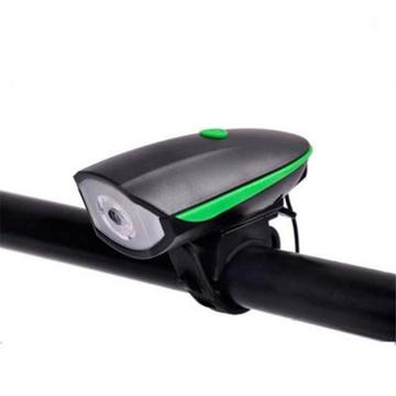 Cykellygte 3 tilstande USB genopladelig 250LM LED cykellygte lommelygte cykeltilbehør - grøn