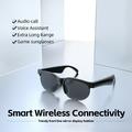 Bluetooth 5.3-solbriller med smart lyd og AI-oversættelse - Sort