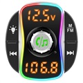 Bluetooth FM Transmitter & Hurtig Billader m. LED Lys BC67