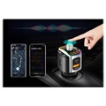 Bluetooth FM Transmitter & Hurtig Billader m. LED Lys BC67