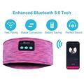 Bluetooth-pandebånd Trådløs musikhovedtelefon til at sove Hovedtelefon Sleep Earbud HD Stereo Speaker til søvn, træning, jogging, yoga - Rose