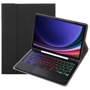 Samsung Galaxy Tab S10 Lite/S10 FE/S9 FE/S9 Bluetooth-tastaturetui - sort
