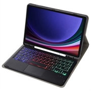 Samsung Galaxy Tab S10 Lite/S10 FE/S9 FE/S9 Bluetooth-tastaturetui - sort