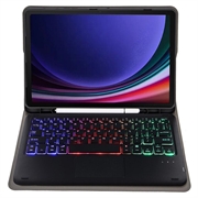 Samsung Galaxy Tab S10 Lite/S10 FE/S9 FE/S9 Bluetooth-tastaturetui - sort