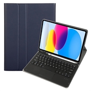 iPad 2022/2025 Cover med Bluetooth Tastatur - Mørkeblå