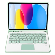 iPad 2022/2025 Cover med Bluetooth Tastatur - Lysegrøn